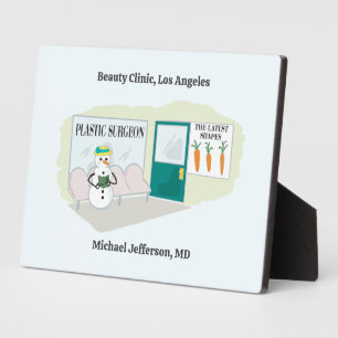 Funny Ms Frosty bij plastisch chirurg cartoon Fotoplaat