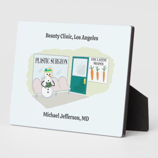 Funny Ms Frosty bij plastisch chirurg cartoon Fotoplaat (Zijkant)