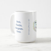 Funny Ms Frosty bij plastisch chirurg cartoon Koffiemok (Voorkant links)