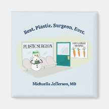 Funny Ms Frosty bij plastisch chirurg cartoon