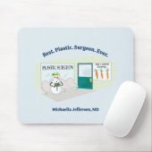 Funny Ms Frosty bij plastisch chirurg cartoon Muismat (Met muis)