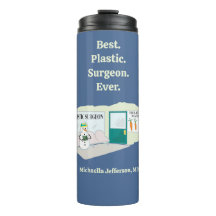 Funny Ms Frosty bij plastisch chirurg cartoon