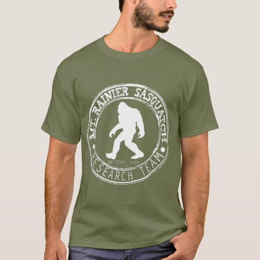 Funny Mt Rainier National Park Sasquatch Team T-shirt (Voorkant)