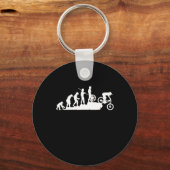 Funny MTB Mountain Biking Evolution Downhill Sleutelhanger (Voorkant)