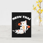 Funny Muay Thai Cats Thai Boxing Fighter Gift Kaart (Gele Bloem)