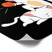 Funny Muay Thai Cats Thai Boxing Fighter Gift Poster (Hoek)