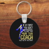Funny Muay Thai Coach Boxing Design Sleutelhanger (Voorkant)