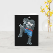 Funny Muay Thai Gorilla - Thai Boxing Kaart (Gele Bloem)