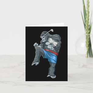 Funny Muay Thai Gorilla - Thai Boxing Kaart