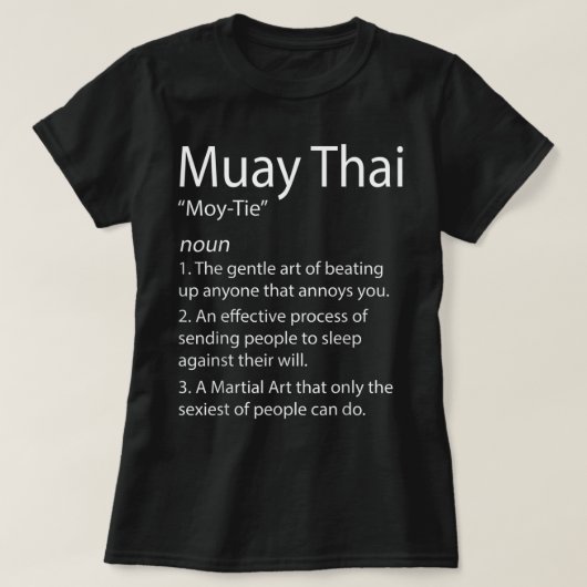Funny Muay Thai & Thai Boxing - Muay Thai Definiti T-shirt (Design voorkant)