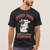 Funny Muay    ThaiMoo Thai Kickboxing T-shirt (Voorkant)