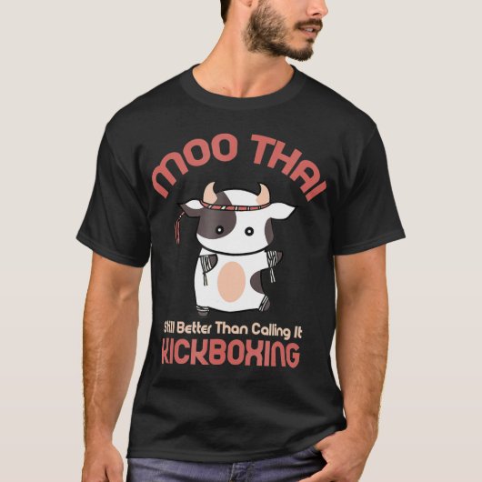 Funny Muay    ThaiMoo Thai Kickboxing T-shirt (Voorkant)