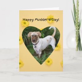 Funny muddy dog Happy Moederdag Kaart