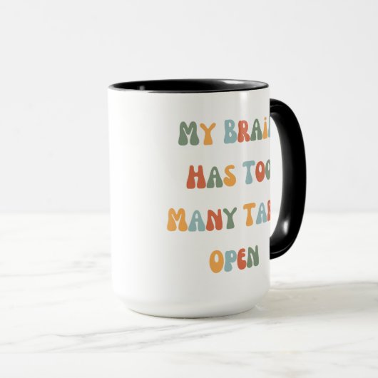 Funny mug adhd en Neurodivergent. Mok (Voorkant rechts)