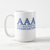 Funny Mug Anti-Allitation Association Koffiemok (Links)