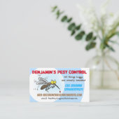 Funny mug-bestrijding visitekaartje (Staand voorkant)