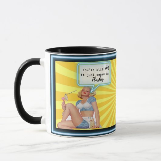 Funny Mug Coffee Best Friend Gift "Hot Flash" Mok (Links)