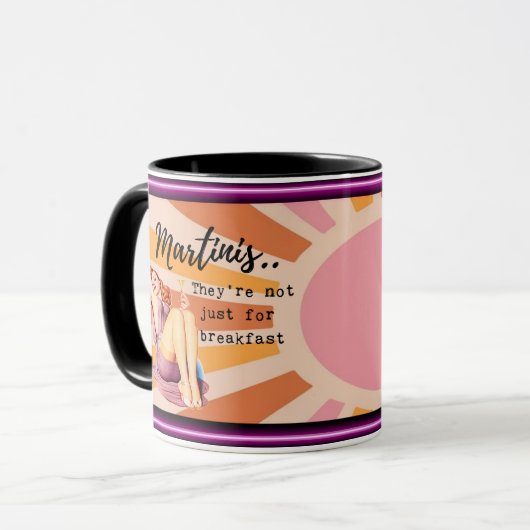 Funny Mug Coffee Best Friend Gift "Martinis" Mok (Voorkant links)