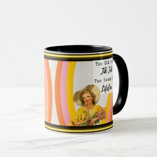 Funny Mug Coffee Best Friend Gift "Tik Tok" Mok (Voorkant rechts)