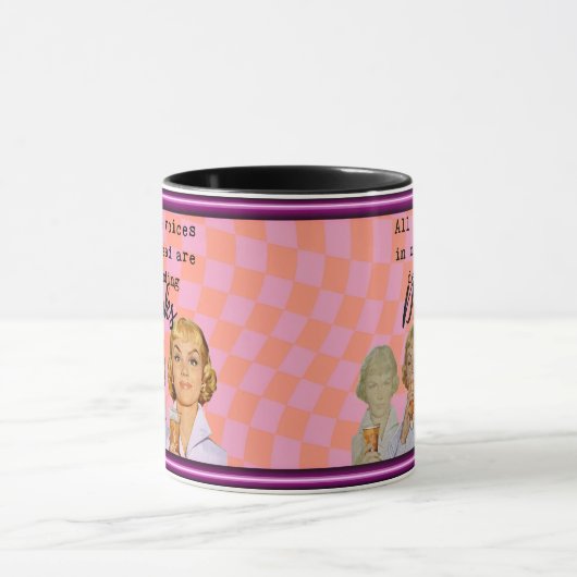 Funny Mug Coffee Best Friend Gift "Voices" Mok (Midden)