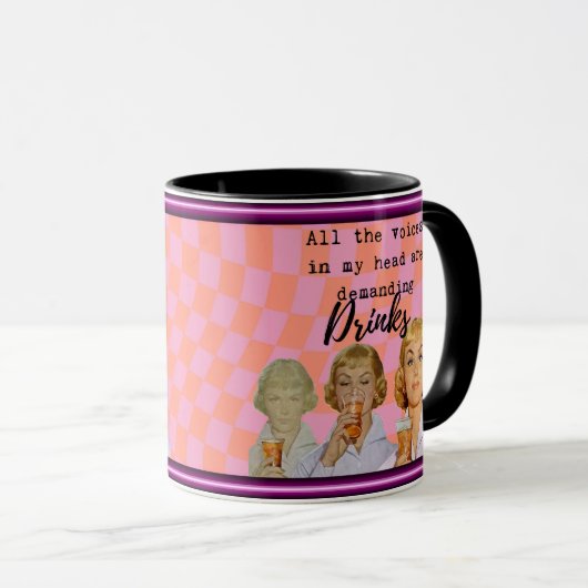 Funny Mug Coffee Best Friend Gift "Voices" Mok (Voorkant rechts)