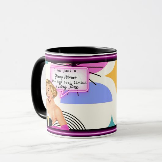 Funny Mug Coffee Best Friend Gift "Young" Mok (Voorkant links)