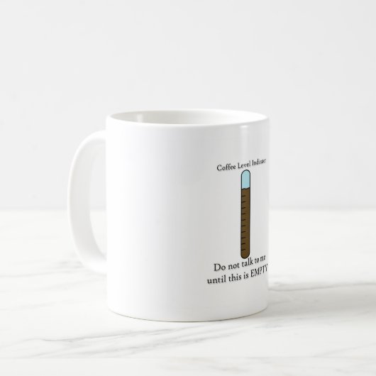 Funny Mug Coffee Level Indicator Koffiemok (Voorkant links)