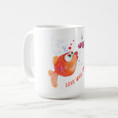 Funny Mug Fish and Worm - Love Koffiemok (Voorkant links)