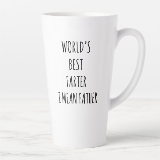 Funny Mug for Dads, World's Best Farter, ik bedoel Latte Mok (Rechts)