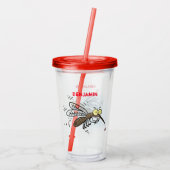 Funny mug insect cartoon illustratie acryl drinkbeker (Achterkant)