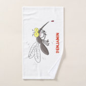 Funny mug insect cartoon illustratie bad handdoek (Handdoek)