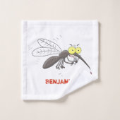 Funny mug insect cartoon illustratie bad handdoek (Wasdoekje)