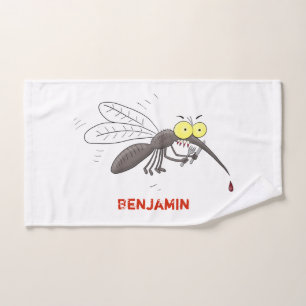 Funny mug insect cartoon illustratie bad handdoek