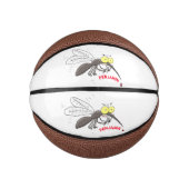 Funny mug insect cartoon illustratie basketbal (Voorkant)