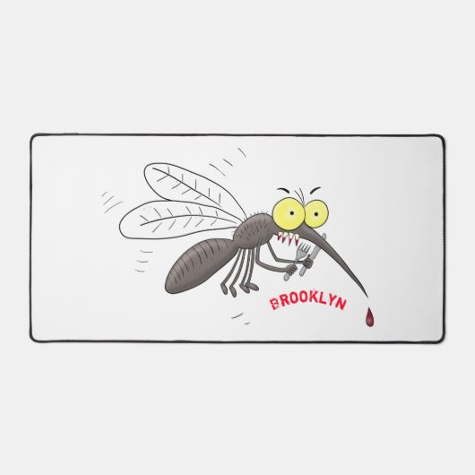 Funny mug insect cartoon illustratie bureaumat (Voorkant)