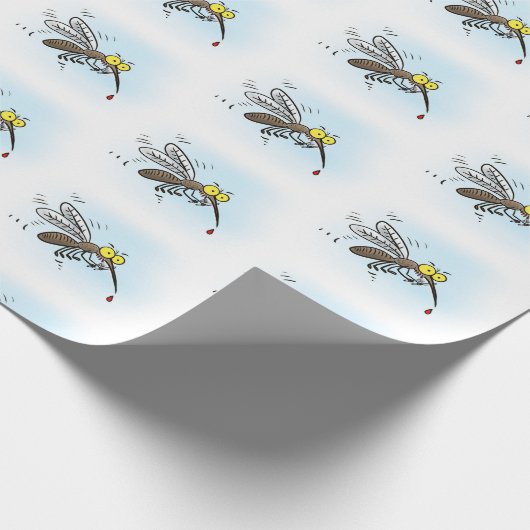 Funny mug insect cartoon illustratie cadeaupapier (Hoek)