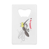 Funny mug insect cartoon illustratie creditkaart flessenopener (Achterkant)