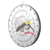 Funny mug insect cartoon illustratie dartbord (Voorkant Rechts)