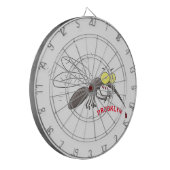Funny mug insect cartoon illustratie dartbord (Voorkant Links)