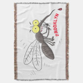 Funny mug insect cartoon illustratie deken (Voorkant Verticaal)