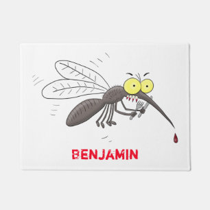 Funny mug insect cartoon illustratie deurmat