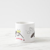 Funny mug insect cartoon illustratie espresso kop (Voorkant)