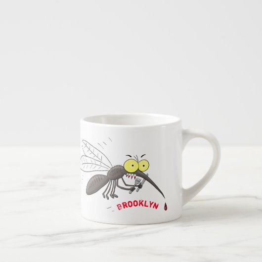 Funny mug insect cartoon illustratie espresso kop (Rechts)