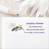 Funny mug insect cartoon illustratie etiket (Insitu)