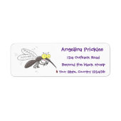 Funny mug insect cartoon illustratie etiket (Voorkant)