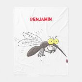Funny mug insect cartoon illustratie fleece deken (Voorkant)