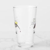 Funny mug insect cartoon illustratie glas (Links)