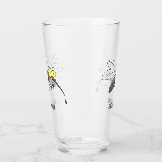 Funny mug insect cartoon illustratie glas (Links)