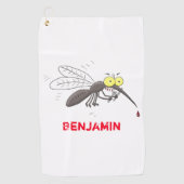 Funny mug insect cartoon illustratie golfhanddoek (Voorkant)