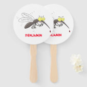 Funny mug insect cartoon illustratie handwaaier (Voorkant en achterkant)